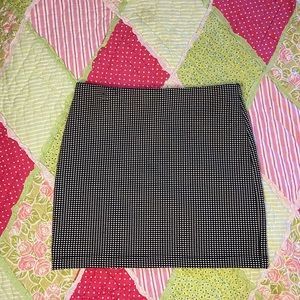 Black and White Check Mini Skirt